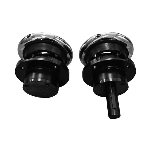 Side view of precision safety chuck, durable clamp accessory for air shaft equipment