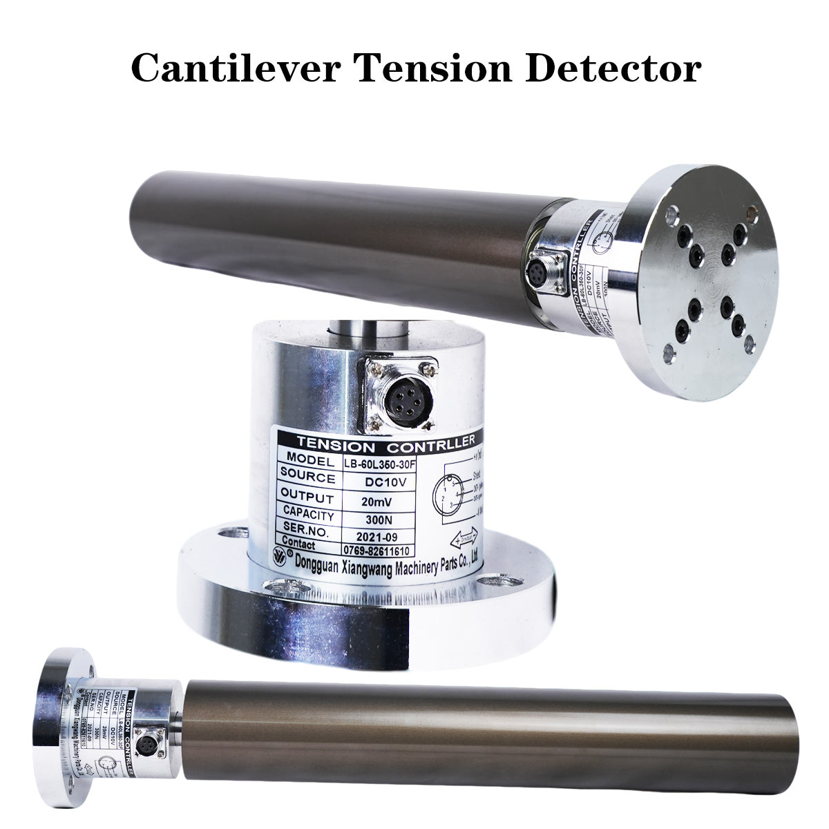 High precision cantilever tension detector, stable industrial tension measuring device for textile and film processing equipment.