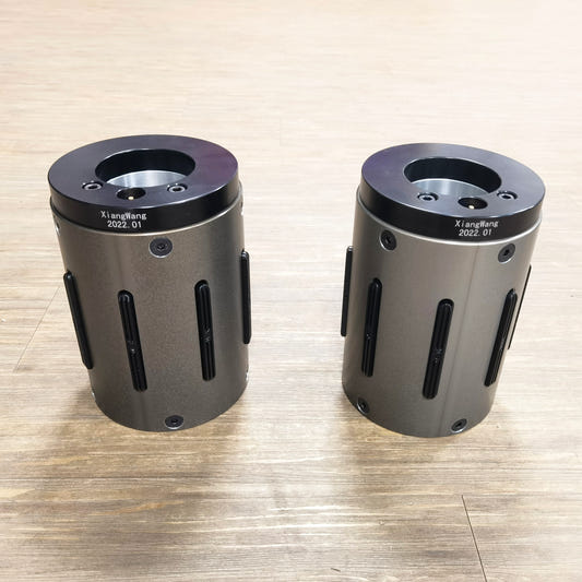 Closeup of inner wall of air shaft sleeve, precision size conversion component for shaft