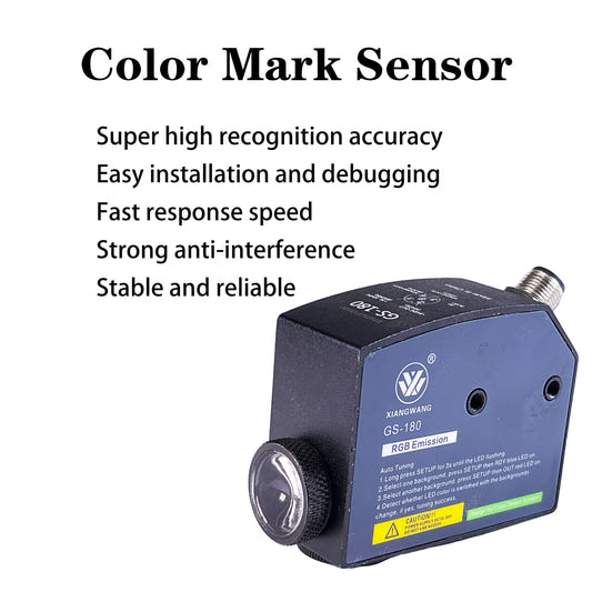 High sensitivity photoelectric color mark tracking sensor