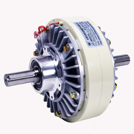 Precision magnetic particle clutch used in slitting and rewinding machine tension control systems