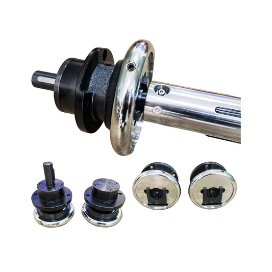 Heavy duty air shaft safety chuck for winding and slitting machine, industrial shaft holding chuck