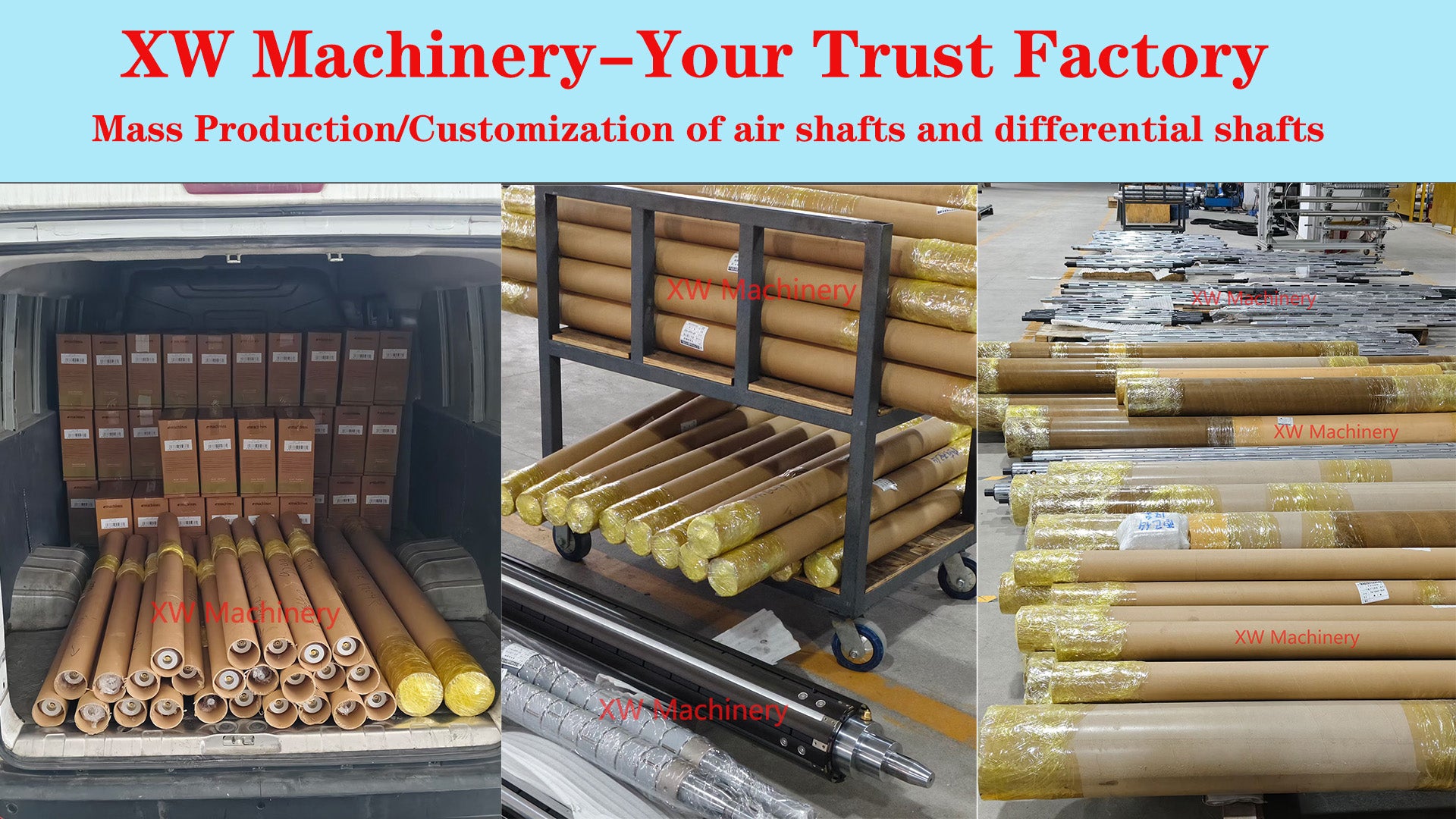 XW Machinery, your trusted manufacturer for bulk purchase of inflatable shafts.