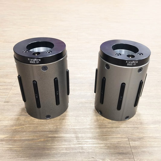 Closeup of inner wall of air shaft sleeve, precision size conversion component for shaft