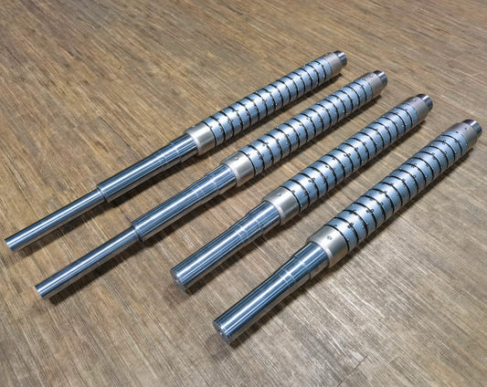 Aluminum ball type slip shaft used in slitting and rewinding equipment for stable tension control