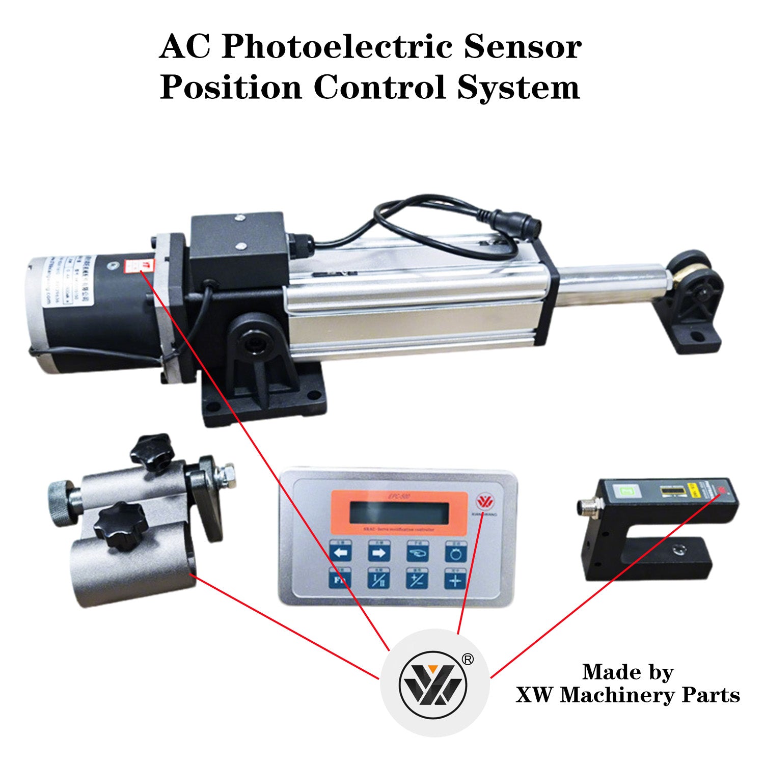 Automatic photoelectric EPC AC guiding system set for printing, slitting and flexible packaging tension alignment control