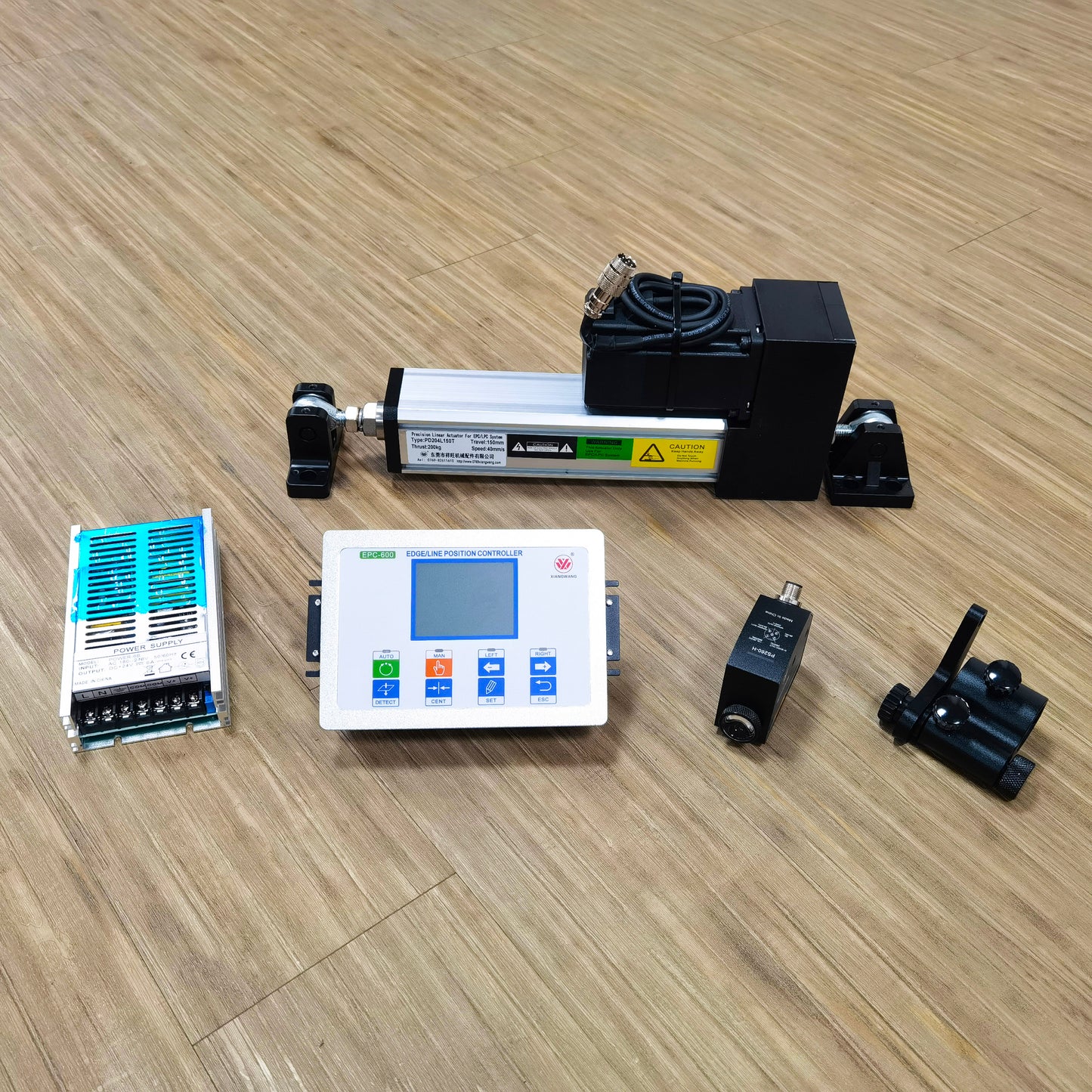 Automatic servo web alignment control system kit for rewinding, unwinding and roll-to-roll material guiding applications