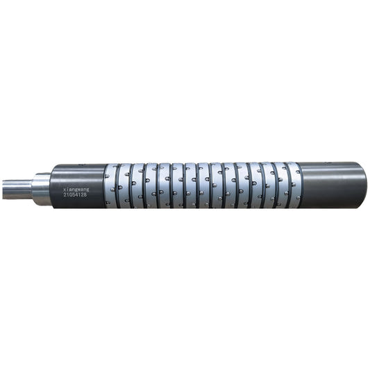 Industrial ball bearing differential slip shaft for precision web tension control and rewinding machines
