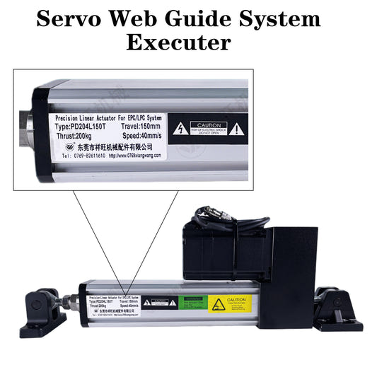 EPC servo motor web guiding actuator for automatic deviation correction