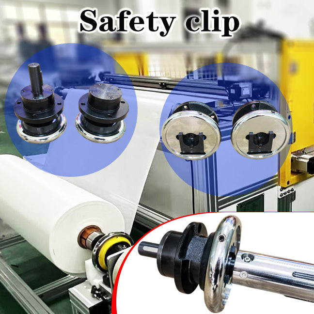 Installation demonstration of air shaft safety chuck, stable locking chuck for production line