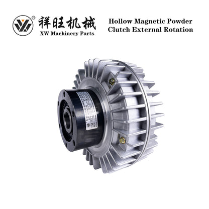 Industrial outer rotating magnetic powder clutch for winding and unwinding equipment
