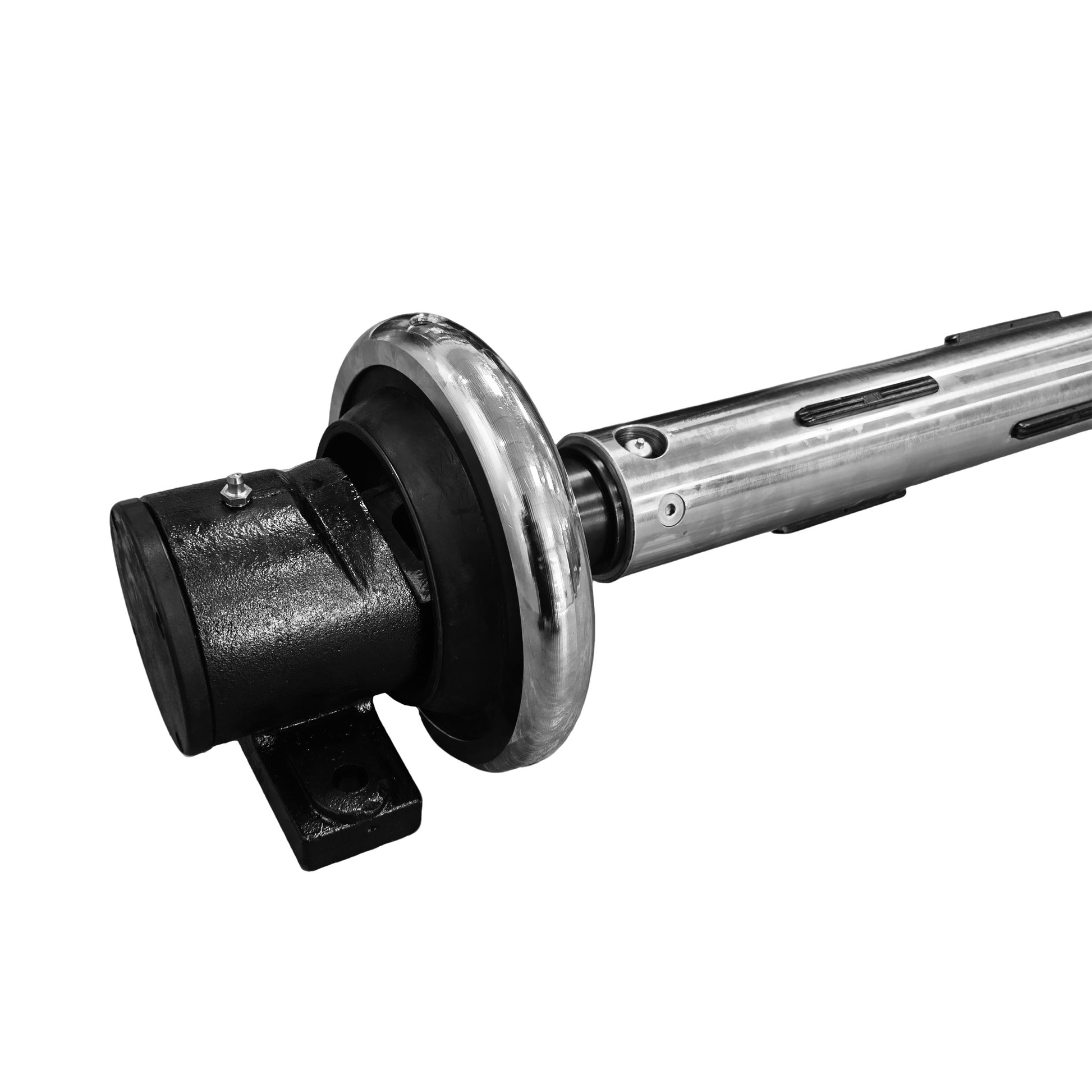 Closeup of internal structure of air shaft safety chuck, high strength mechanical chuck