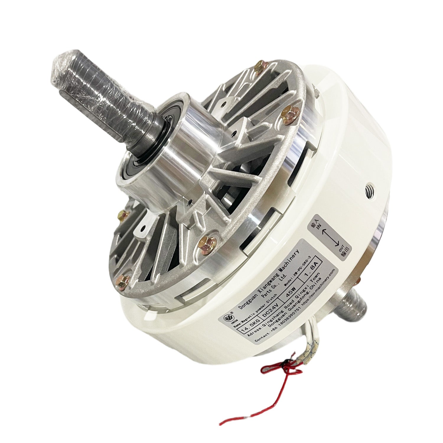 Internal structure of XWDGM Magnetic Particle Clutch showing magnetic powder torque transmission design