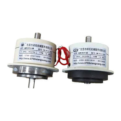 Micro magnetic powder clutch for rewinder systems and continuous tension control operation