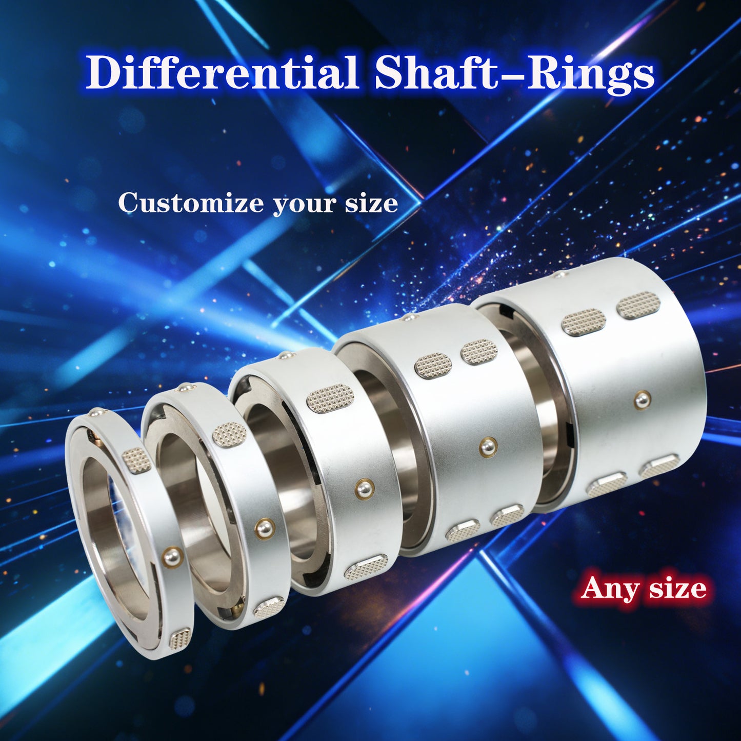 Set of key type slip rings, standard replacement parts for industrial slip differential shaft