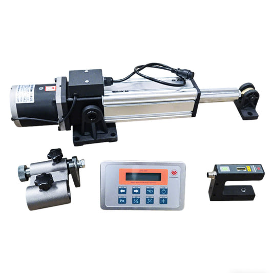 Photoelectric AC web guiding system kit with EPC controller, edge sensor and actuator for roll-to-roll web alignment applications
