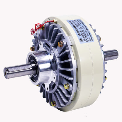 Precision magnetic particle clutch used in slitting and rewinding machine tension control systems
