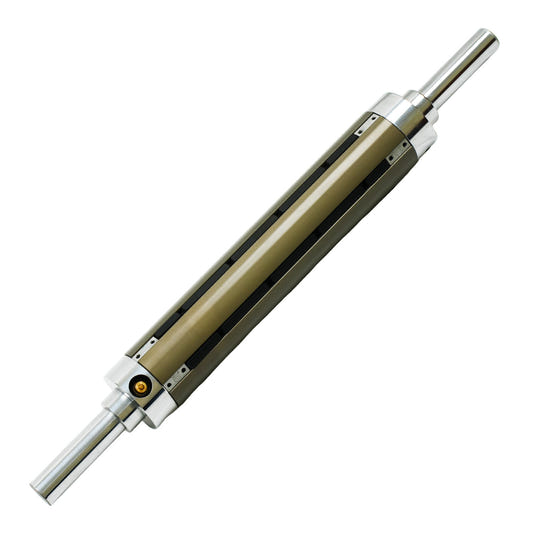 Industrial strip type air expanding shaft for web handling applications
