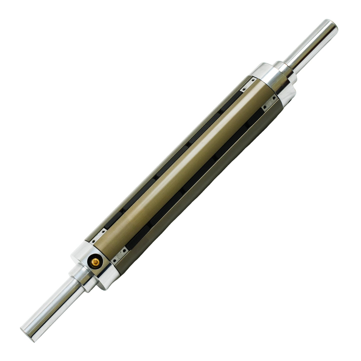 Industrial strip type air expanding shaft for web handling applications