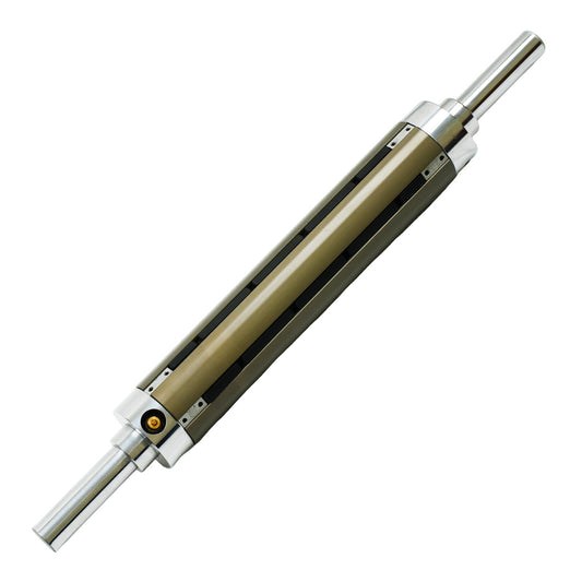 Industrial strip type air expanding shaft for web handling applications