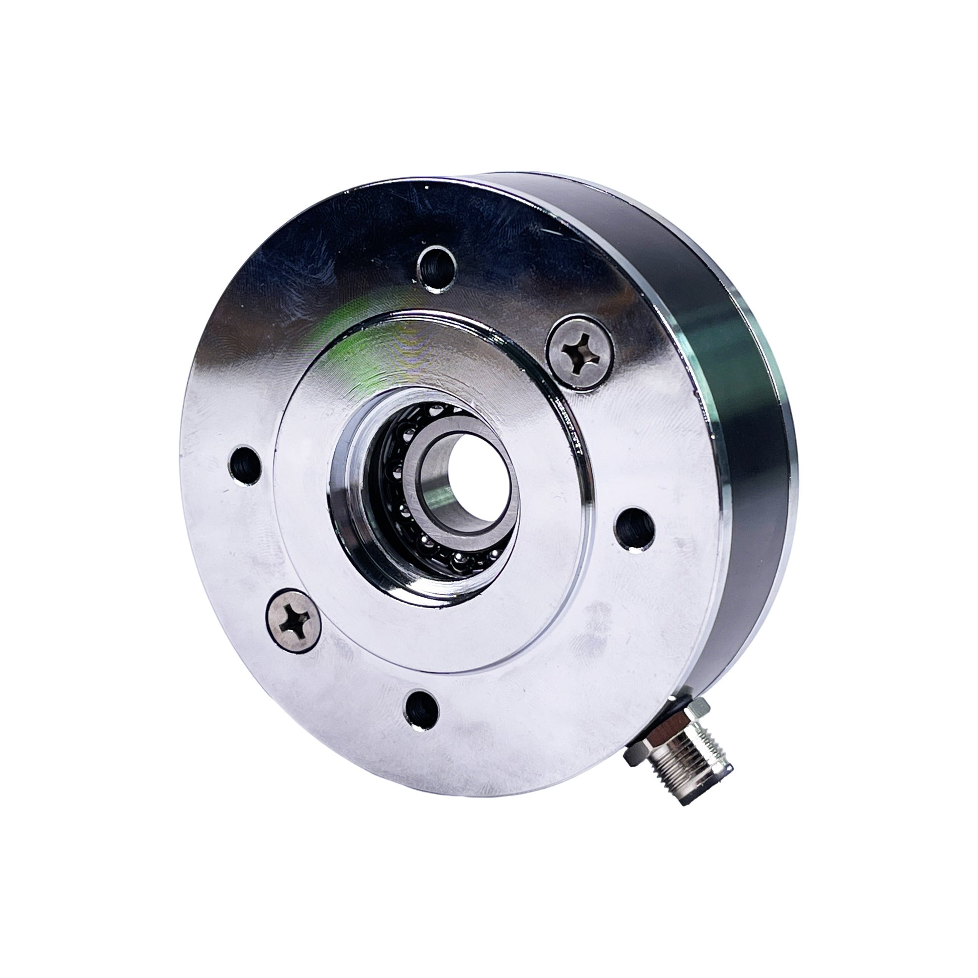 Through-shaft load cell detector ensuring precise tension control