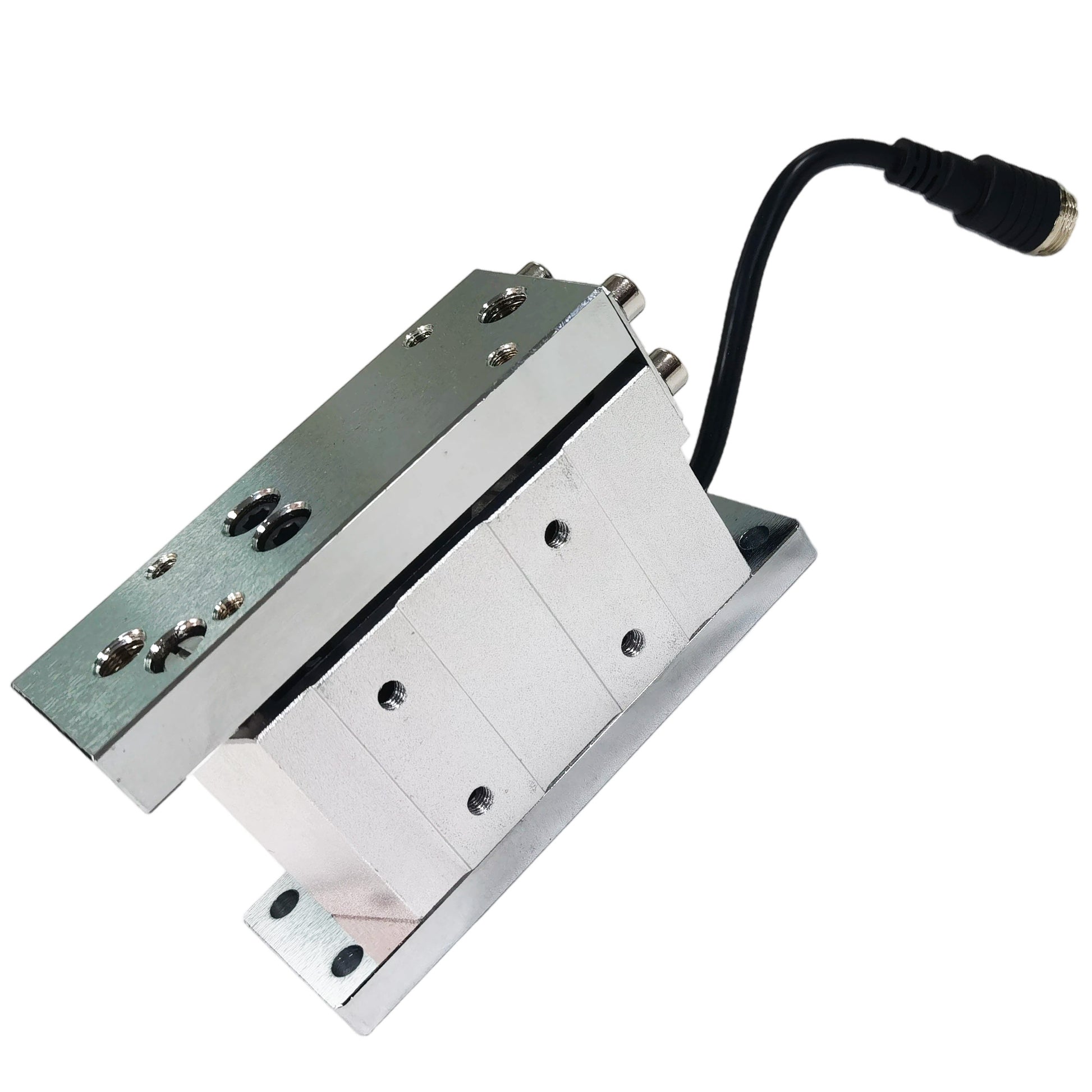 Pillow block web tension transducer for rewinding and slitting systems
